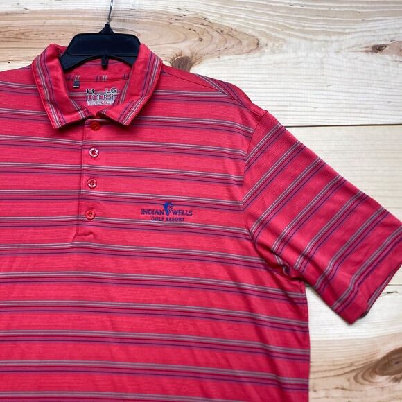Under Armour Other - Under Armour Polo Shirt Large Pink Golf Performance Indian Wells HeatGear